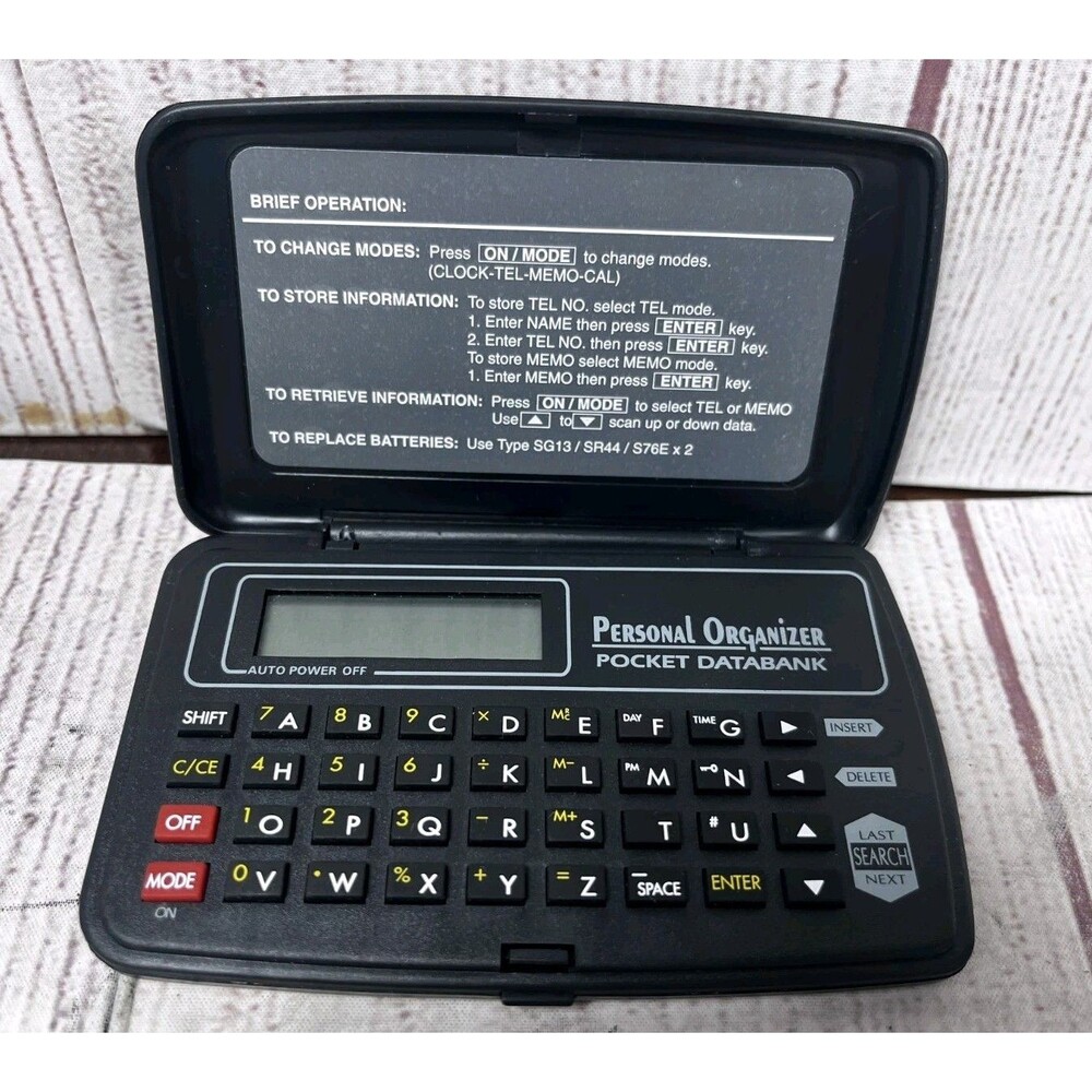 Personal Organizer Pocket Databank (Clock, Contact Phone‎ #, Memo, Calculator)